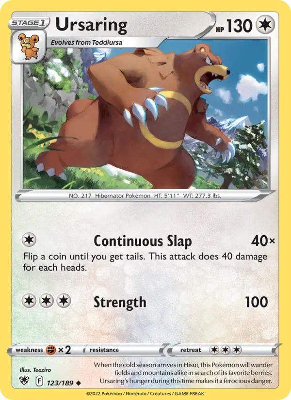 Ursaring, Pokémon card