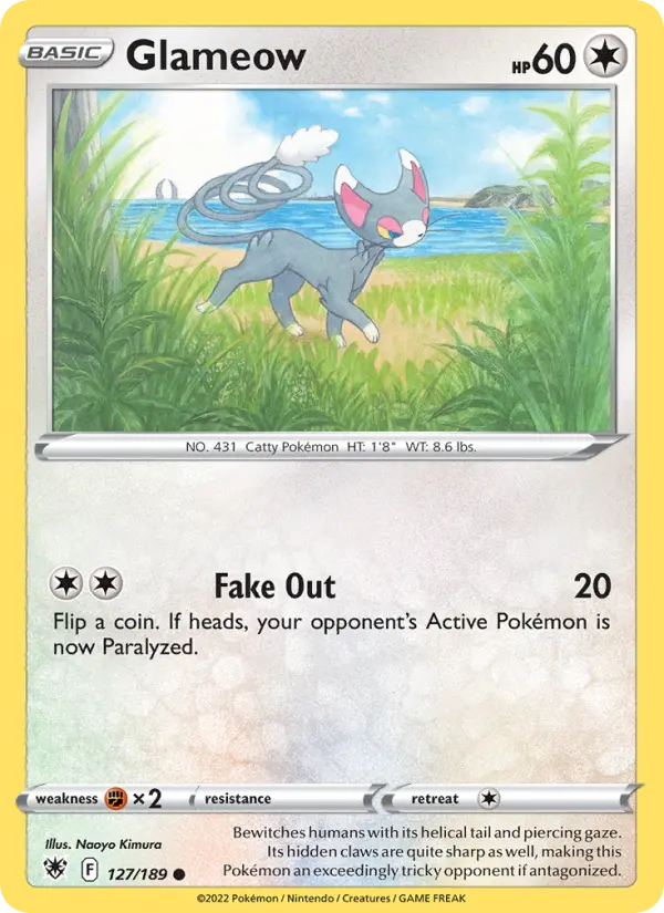Glameow, Pokémon card