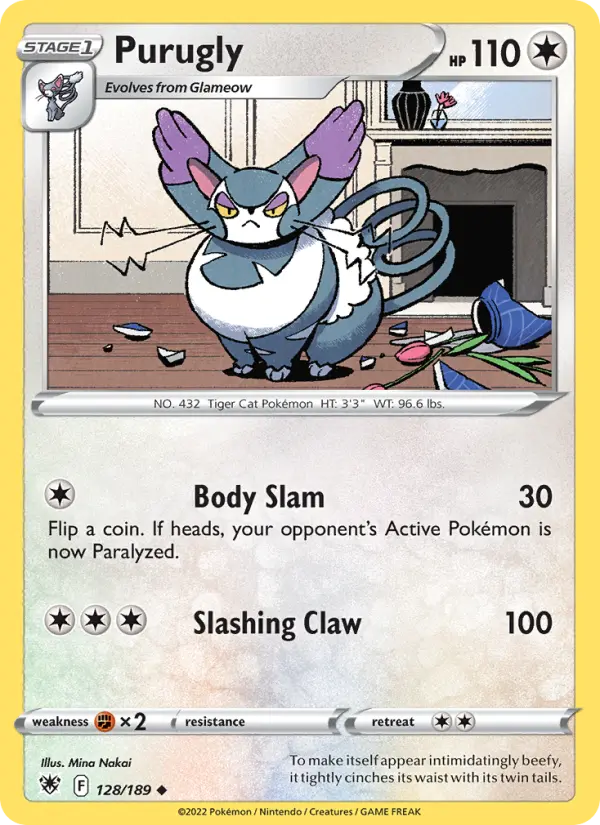 Purugly, Pokémon card