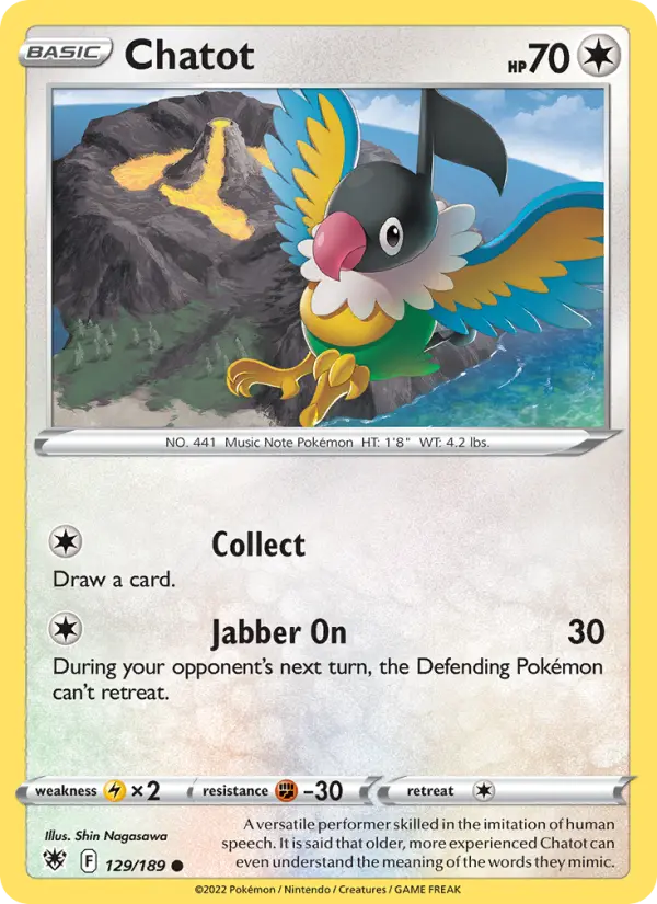 Chatot, Pokémon card