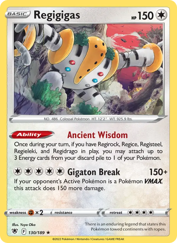 Regigigas, Pokémon card