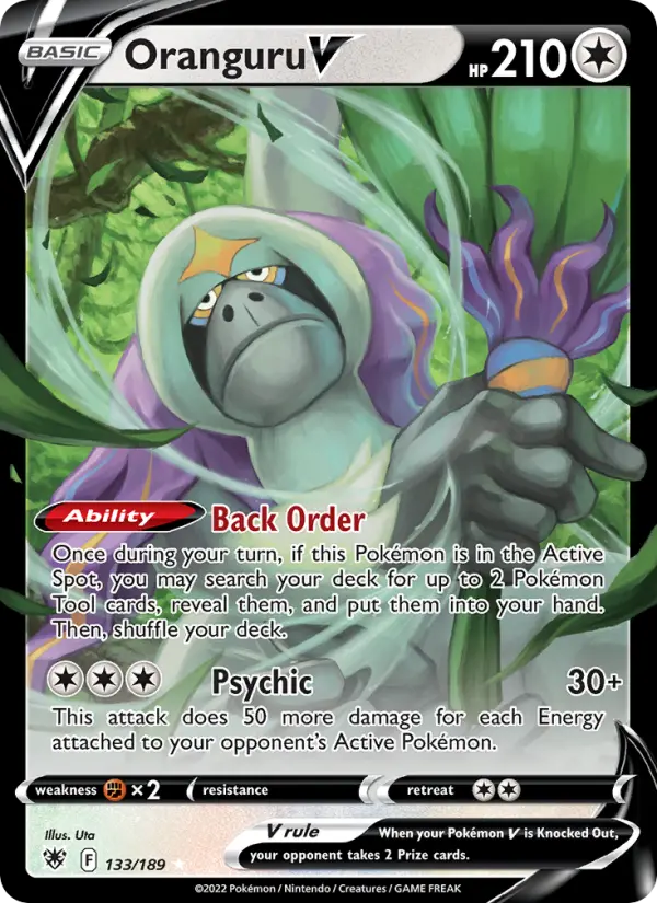 Oranguru V, Pokémon card