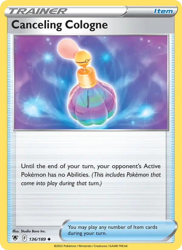 Canceling Cologne, Pokémon card