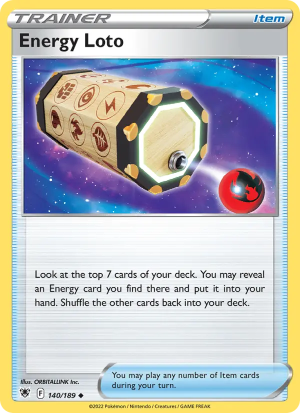 Energy Loto, Pokémon card
