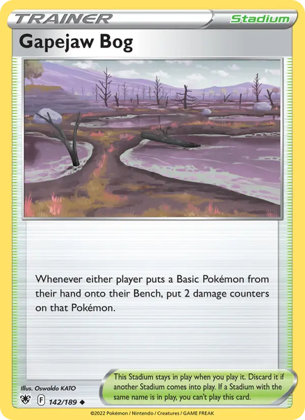 Gapejaw Bog, Pokémon card