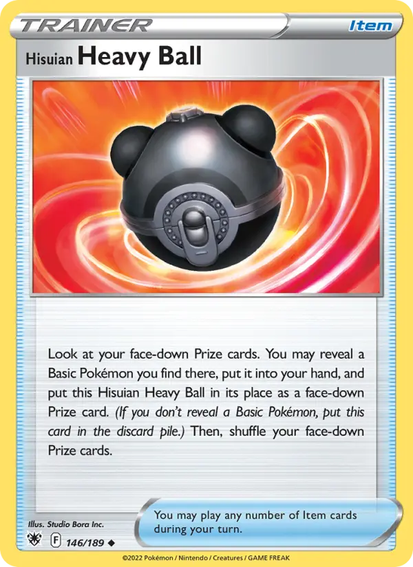 Hisuian Heavy Ball, Pokémon card