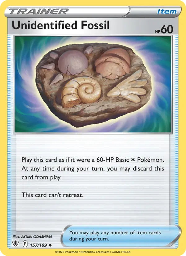 Unidentified Fossil, Pokémon card