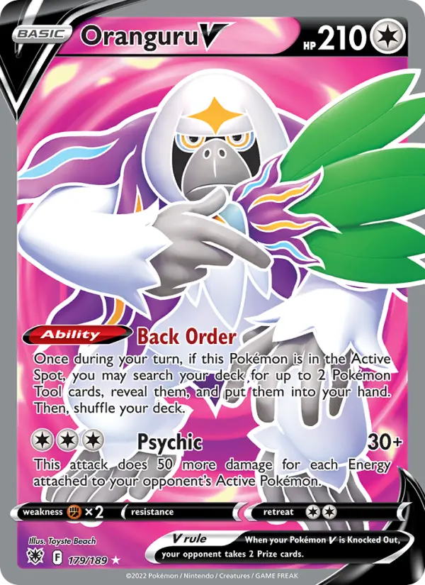 Oranguru V, Pokémon card