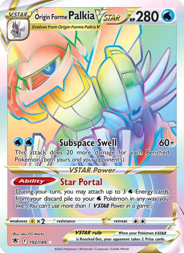 Origin Forme Palkia VSTAR, Pokémon card