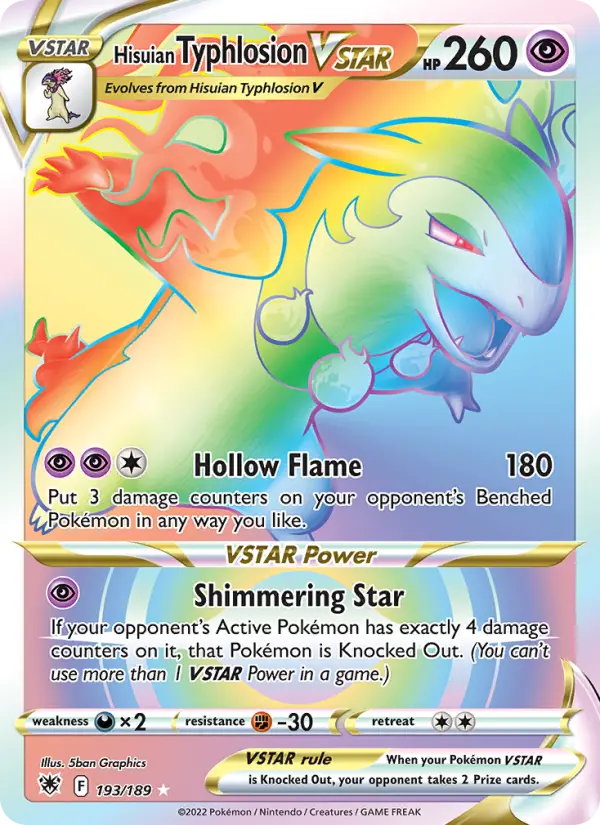 Hisuian Typhlosion VSTAR, Pokémon card