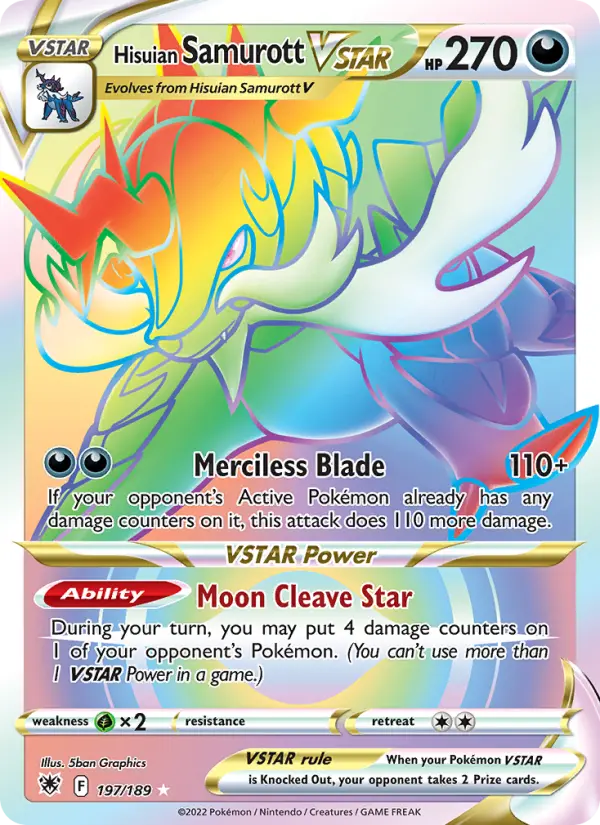 Hisuian Samurott VSTAR, Pokémon card