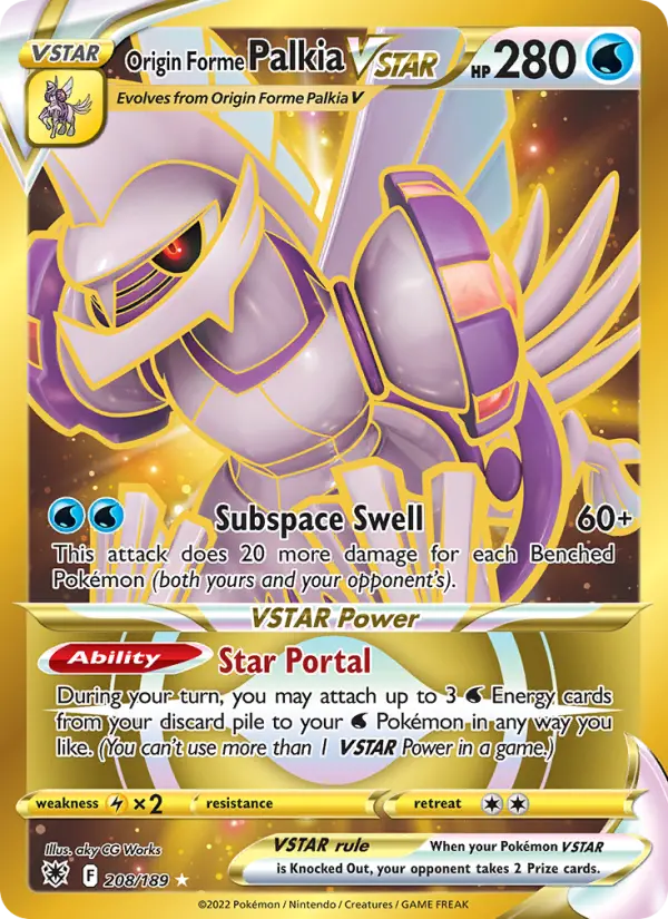 Origin Forme Palkia VSTAR, Pokémon card