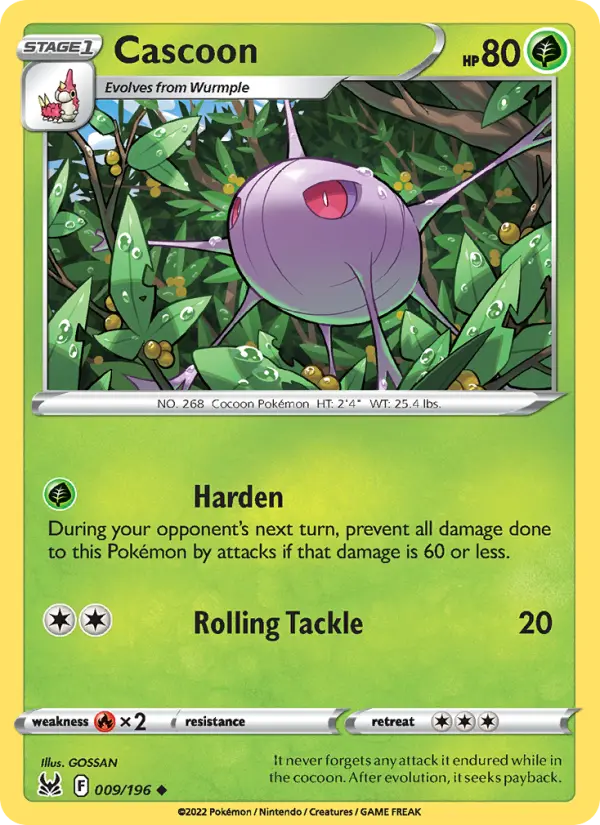 Cascoon, Pokémon card