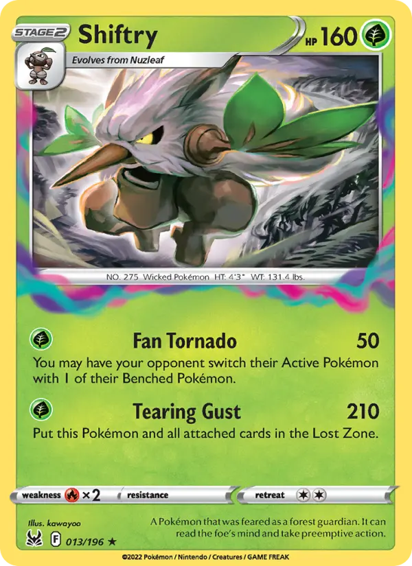 Shiftry, Pokémon card