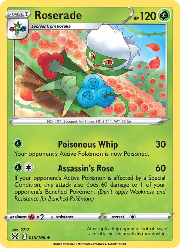 Roserade, Pokémon card