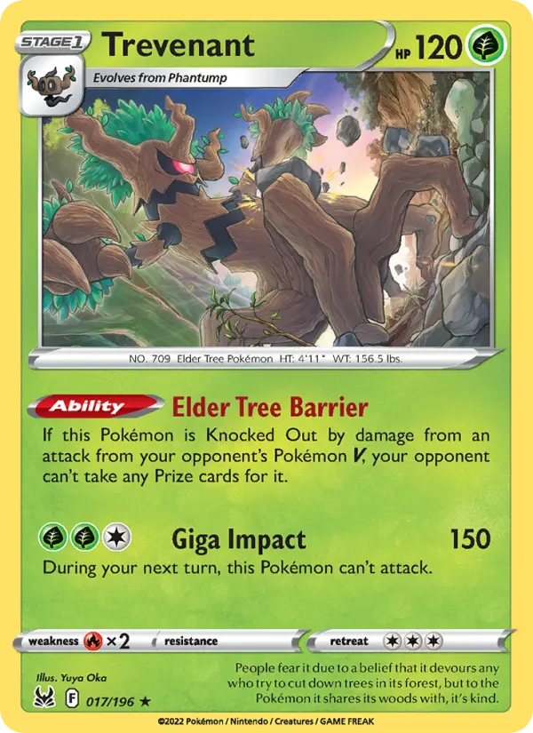 Trevenant, Pokémon card