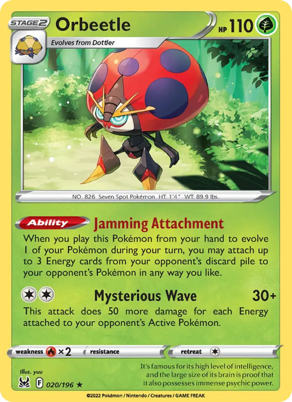 Orbeetle, Pokémon card