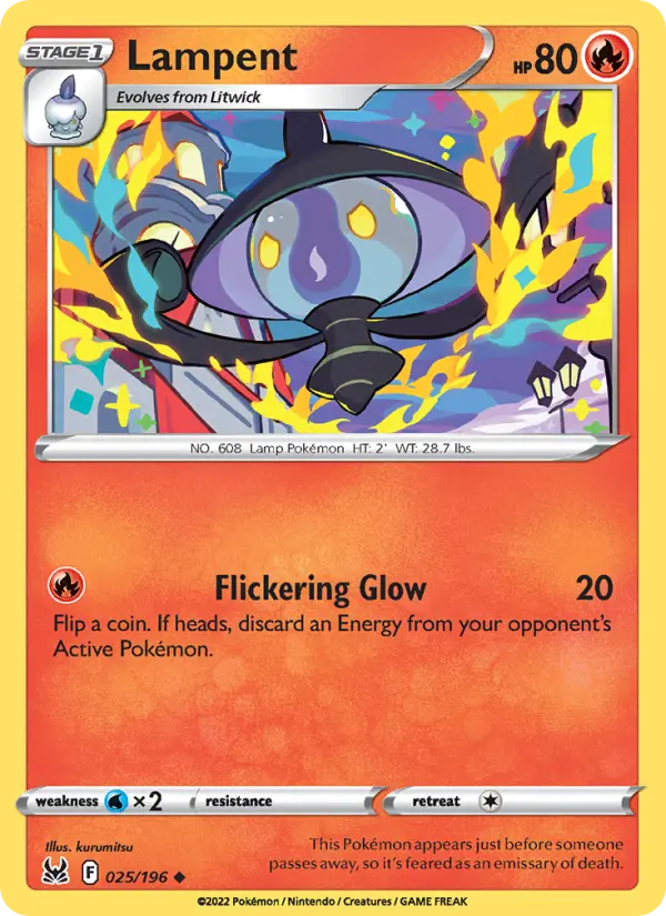 Lampent, Pokémon card