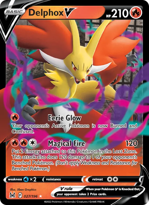 Delphox V, Pokémon card