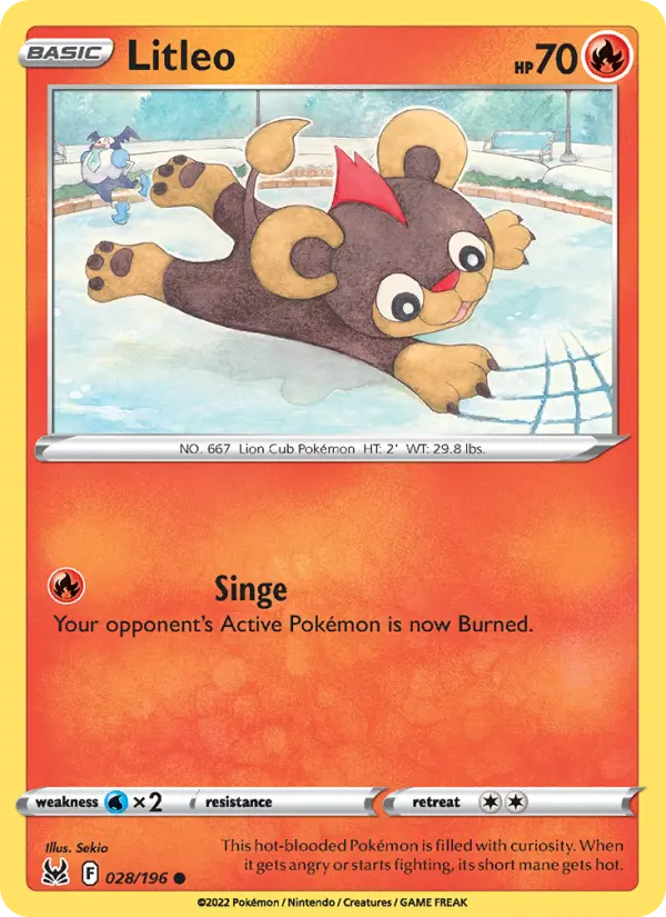 Litleo, Pokémon card