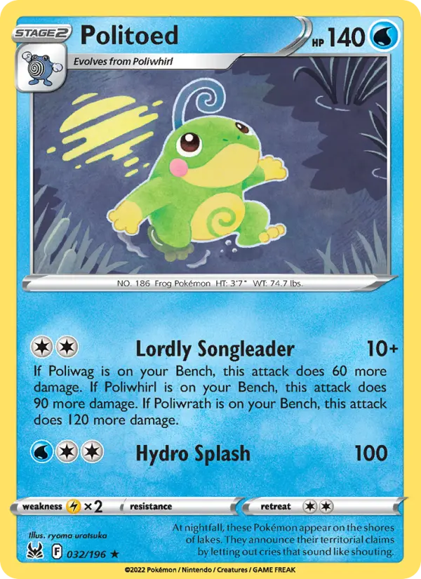 Politoed, Pokémon card