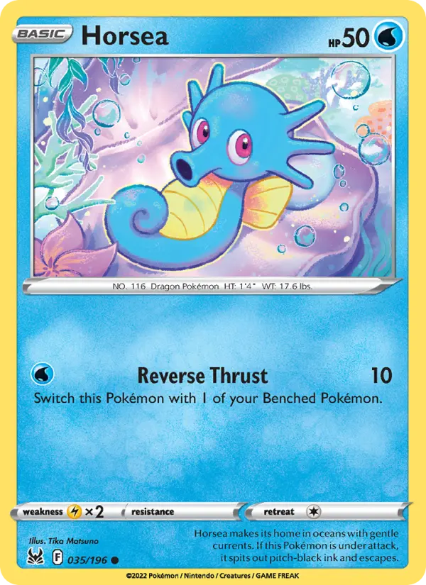 Horsea, Pokémon card