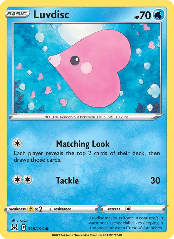 Luvdisc, Pokémon card