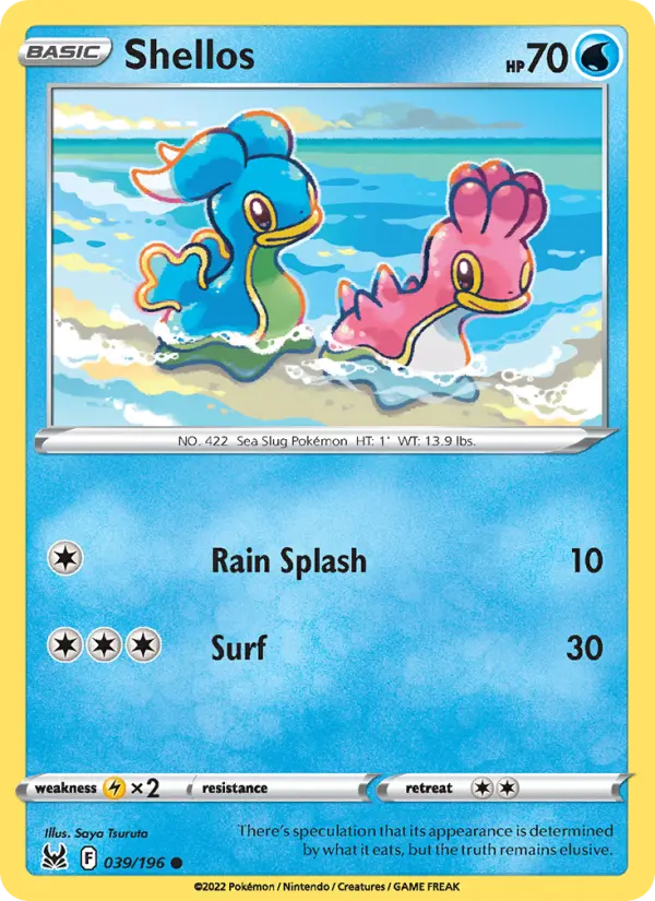 Shellos, Pokémon card