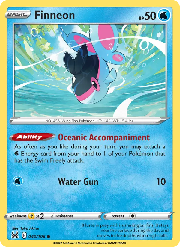 Finneon, Pokémon card