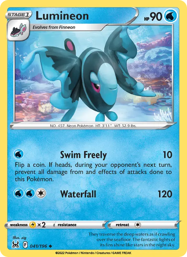 Lumineon, Pokémon card