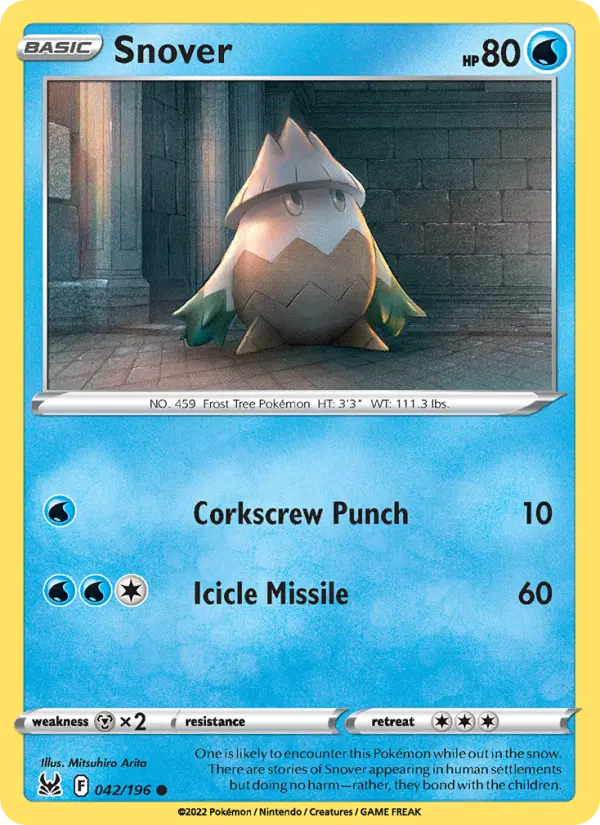 Snover, Pokémon card
