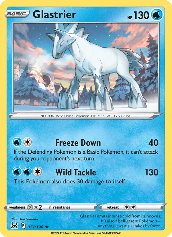 Glastrier, Pokémon card