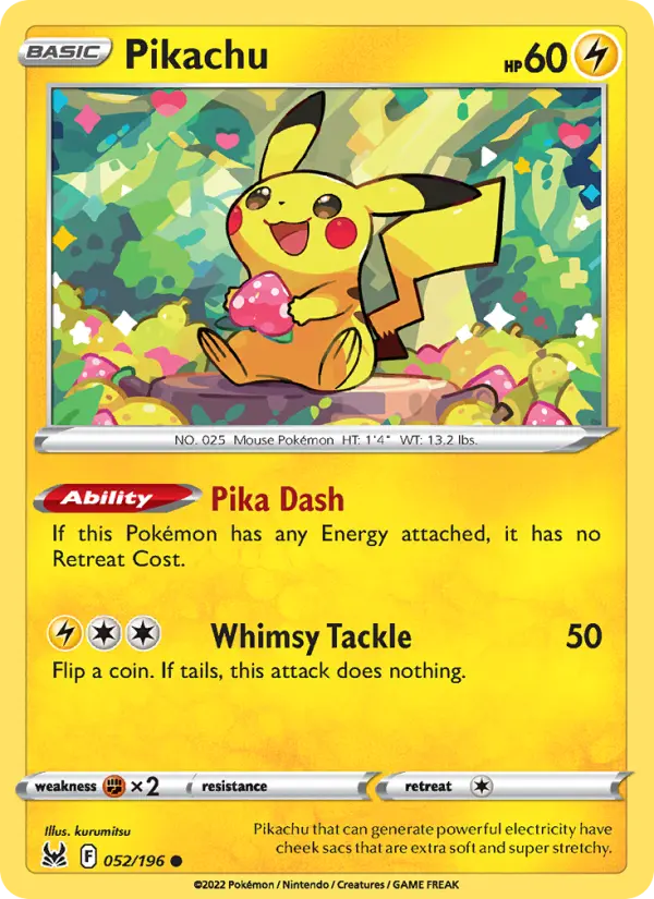 Pikachu, Pokémon card