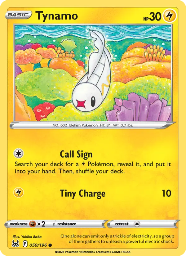 Tynamo, Pokémon card