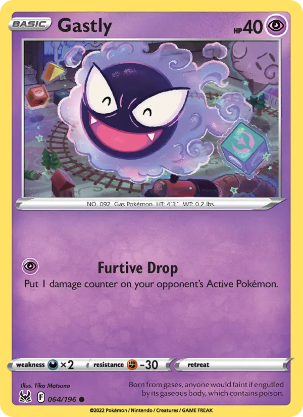 Gastly, Pokémon card