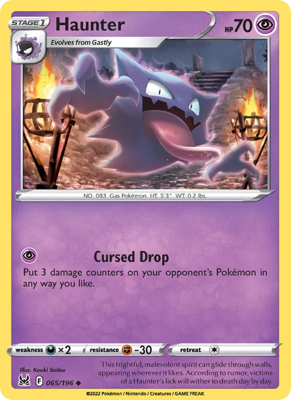 Haunter, Pokémon card