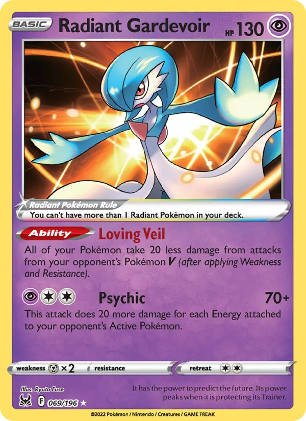 Radiant Gardevoir, Pokémon card