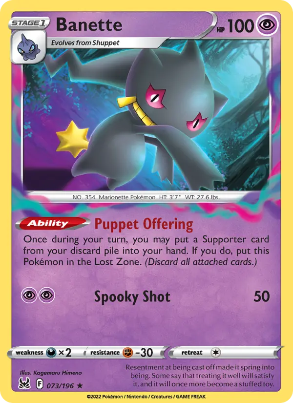 Banette, Pokémon card