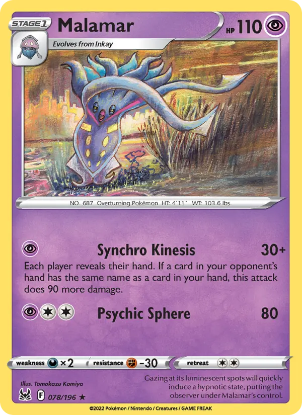 Malamar, Pokémon card