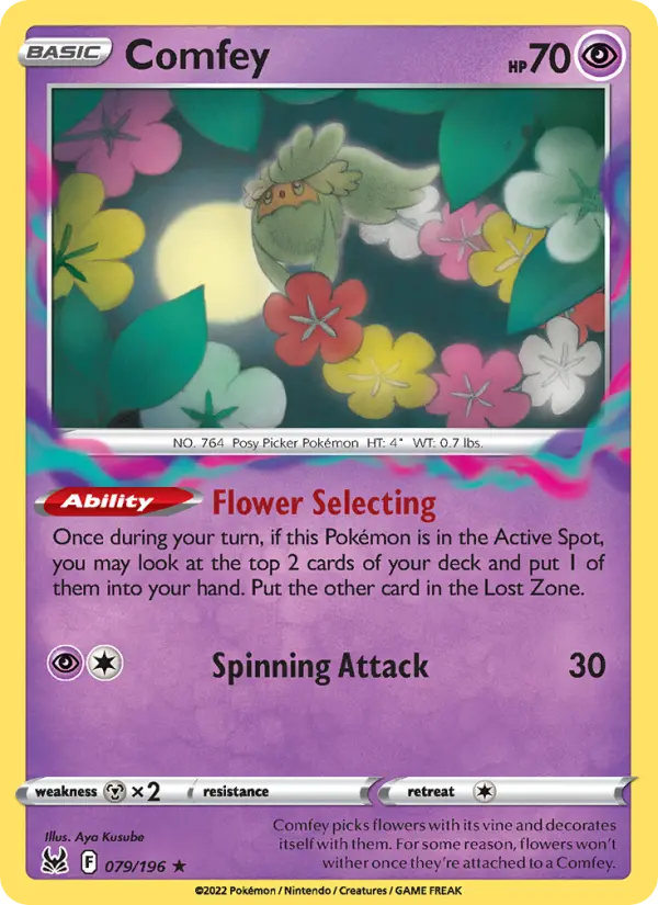 Comfey, Pokémon card