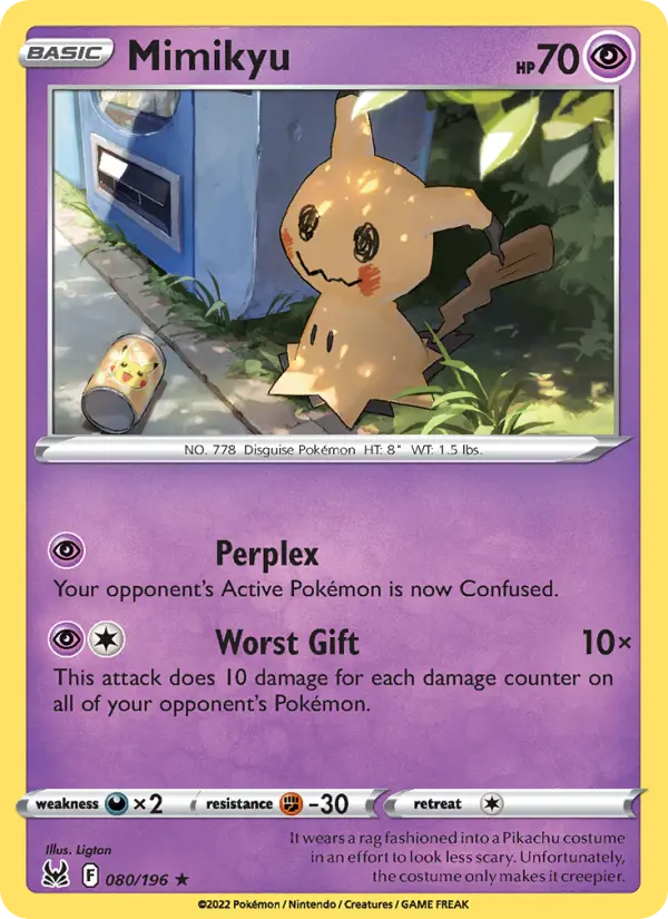 Mimikyu, Pokémon card