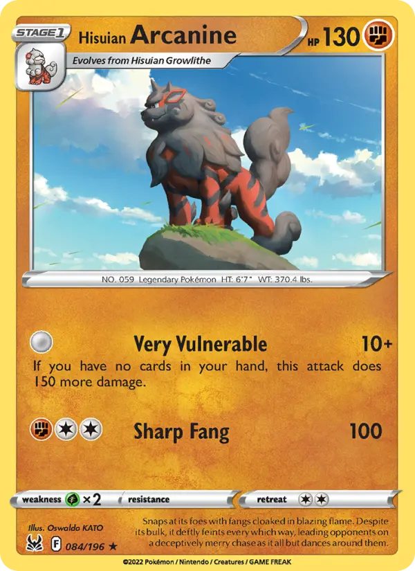 Hisuian Arcanine, Pokémon card