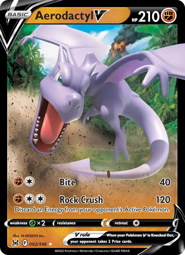 Aerodactyl V, Pokémon card