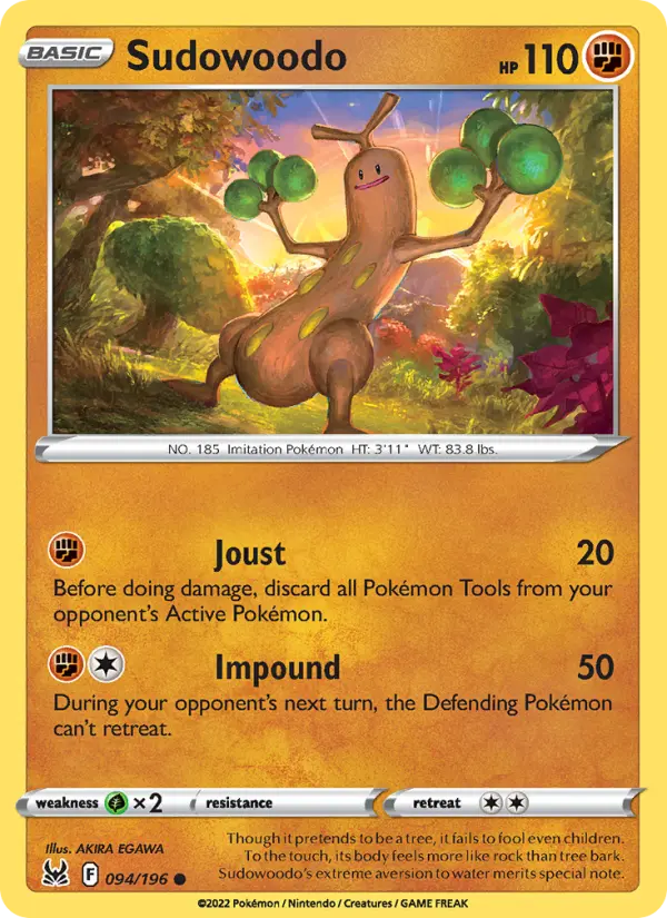 Sudowoodo, Pokémon card