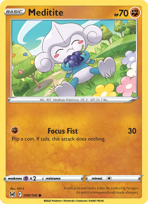 Meditite, Pokémon card
