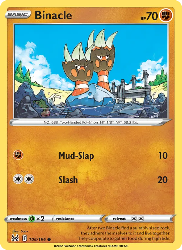 Binacle, Pokémon card