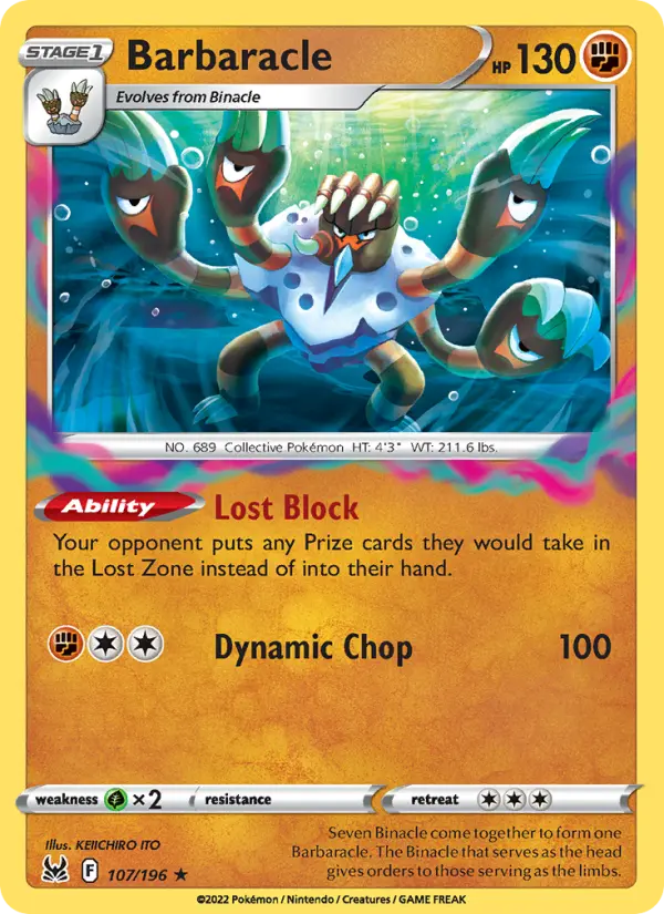 Barbaracle, Pokémon card
