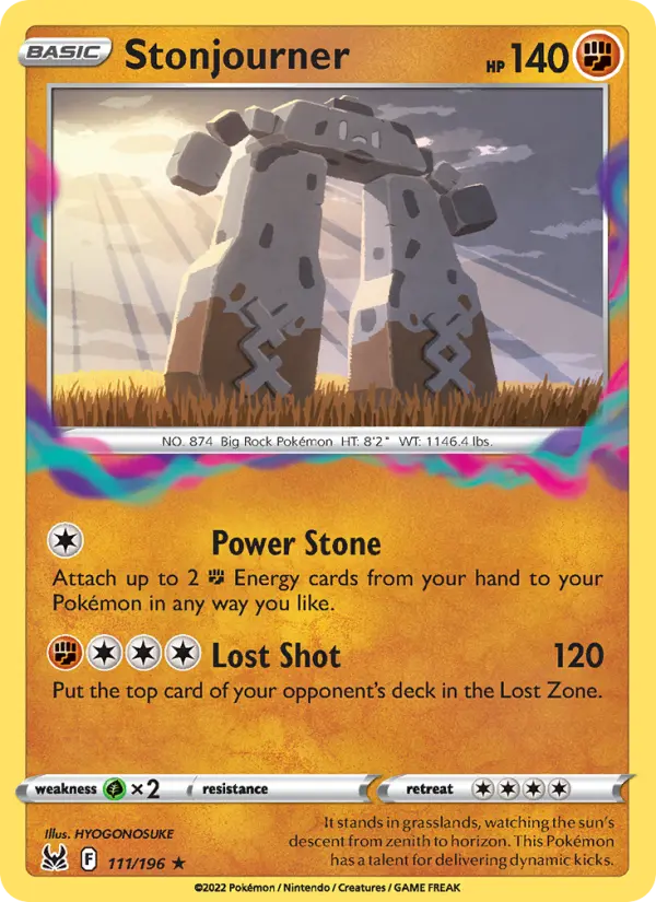 Stonjourner, Pokémon card