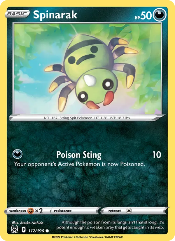Spinarak, Pokémon card