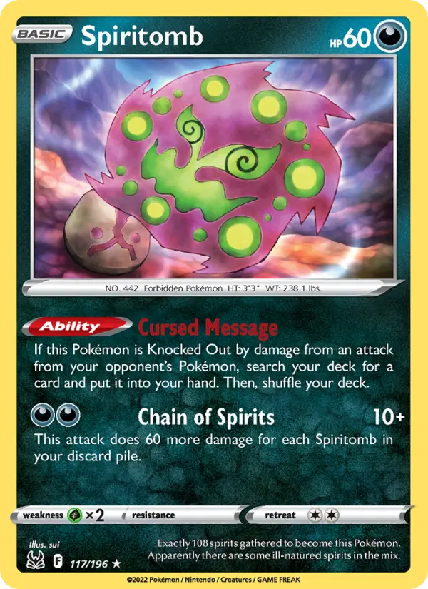 Spiritomb, Pokémon card